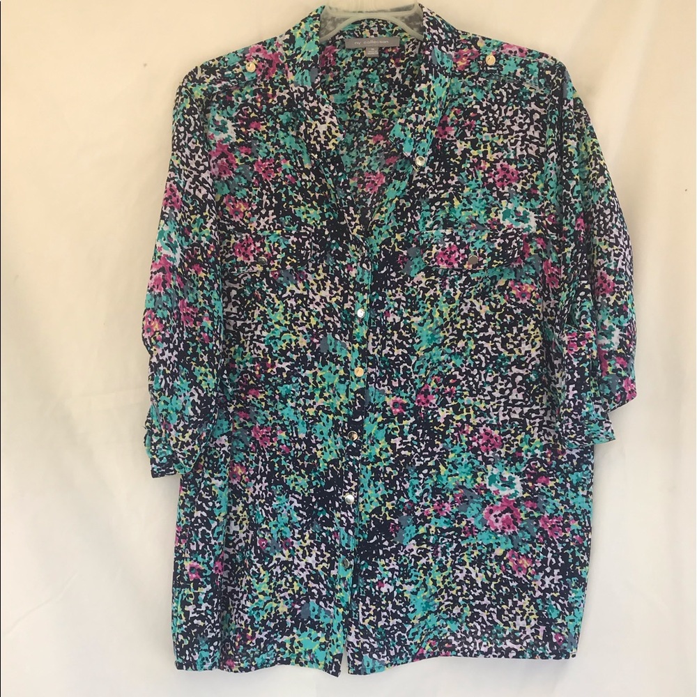 NY COLLECTION Colorful Blouse